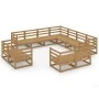 Gartenmöbel 11-teilig in Honigbraun Massivholz Kiefer von , Gartensets - Ref: Foro24-3075947, Preis: 739,16 €, Rabatt: %