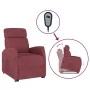 Elevating armchair in burgundy fabric by , Armchairs - Ref: Foro24-329608, Price: 315,56 €, Discount: %