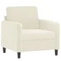Sessel mit Hocker aus cremefarbenem Samt, 60 cm. von , Sofas - Ref: Foro24-3201172, Preis: 209,74 €, Rabatt: %