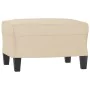 Sillón con taburete tela de microfibra crema 60 cm de , Sofás - Ref: Foro24-3201229, Precio: 236,22 €, Descuento: %