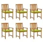 Gartenstühle und Kissen, 6 Stück Massivholz aus Akazie von , Gartenstühle - Ref: Foro24-3078162, Preis: 438,63 €, Rabatt: %