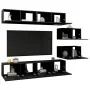 Wohnzimmermöbel-Set TV 6-teilig aus schwarzer Ingenieurholzmasse von , TV-Möbel - Ref: Foro24-3078831, Preis: 257,45 €, Rabat...