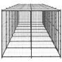 Outdoor steel dog kennel with a roof 19.36 m² by , Dog kennels and fences - Ref: Foro24-3082255, Price: 1,00 €, Discount: %