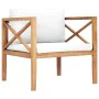 Set de muebles de jardín 6 pzas madera de teca y cojines crema de , Conjuntos de jardín - Ref: Foro24-3087200, Precio: 740,16...