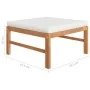 Gartenmöbel-Set, 6-teilig, aus Teakholz und cremefarbenen Kissen. von , Gartensets - Ref: Foro24-3087200, Preis: 740,16 €, Ra...