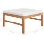 Set de muebles de jardín 6 pzas madera de teca y cojines crema de , Conjuntos de jardín - Ref: Foro24-3087200, Precio: 740,16...