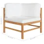 Set de muebles de jardín 6 pzas madera de teca y cojines crema de , Conjuntos de jardín - Ref: Foro24-3087242, Precio: 668,36...