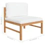 Set de muebles de jardín 6 pzas madera de teca y cojines crema de , Conjuntos de jardín - Ref: Foro24-3087242, Precio: 668,36...