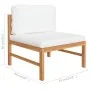 6-piece garden furniture set made of teak wood with cream cushions by , Garden sets - Ref: Foro24-3087202, Price: 658,82 €, D...
