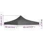 Canopy roof for celebrations 3x3 m anthracite gray by , Covers for tents and gazebos - Ref: Foro24-44985, Price: 32,71 €, Dis...