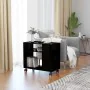 Side table made of glossy black plywood, measuring 70x35x55 cm. by , Side tables - Ref: Foro24-802127, Price: 45,41 €, Discou...