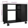 Side table made of glossy black plywood, measuring 70x35x55 cm. by , Side tables - Ref: Foro24-802127, Price: 45,41 €, Discou...