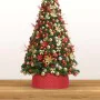 Red Christmas tree skirt Ø65x19.5 cm by , Christmas tree footmuff - Ref: Foro24-331301, Price: 21,85 €, Discount: %