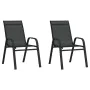 Stackable garden chairs, 2 units, black textilene by , Garden chairs - Ref: Foro24-318777, Price: 103,39 €, Discount: %