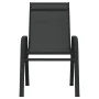 Stackable garden chairs, 2 units, black textilene by , Garden chairs - Ref: Foro24-318777, Price: 103,39 €, Discount: %