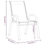Stackable garden chairs, 2 units, black textilene by , Garden chairs - Ref: Foro24-318777, Price: 103,39 €, Discount: %