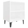 White bedside table with metal legs 40x30x50 cm by , Nightstands - Ref: Foro24-805797, Price: 33,05 €, Discount: %