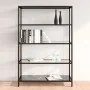 Regal aus gehärtetem transparentem Glas und Schwarz 100x36x168 cm von , Bücherregale und Regale - Ref: Foro24-331638, Preis: ...