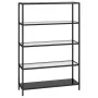 Estantería transparente vidrio templado y negro 100x36x168 cm de , Librerías y estanterías - Ref: Foro24-331638, Precio: 143,...