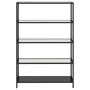 Regal aus gehärtetem transparentem Glas und Schwarz 100x36x168 cm von , Bücherregale und Regale - Ref: Foro24-331638, Preis: ...
