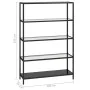 Regal aus gehärtetem transparentem Glas und Schwarz 100x36x168 cm von , Bücherregale und Regale - Ref: Foro24-331638, Preis: ...