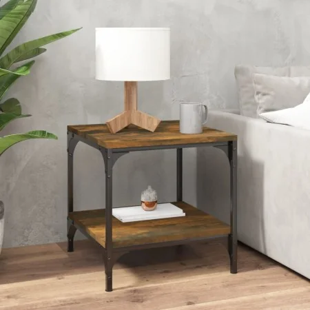 Mesa auxiliar madera contrachapada roble ahumado 40x40x40 cm de , Mesas de centro - Ref: Foro24-819381, Precio: 42,07 €, Desc...