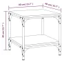 Beistelltisch aus geräucherter Eichenholz-Sperrholzplatte 40x40x40 cm. von , Couchtisch - Ref: Foro24-819381, Preis: 42,07 €,...