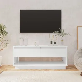 Fernsehmöbel aus weißem glänzendem Sperrholz 102x41x44 cm von , TV-Möbel - Ref: Foro24-809491, Preis: 72,60 €, Rabatt: %