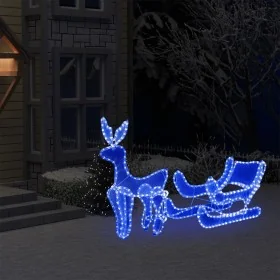 Reno y trineo de Navidad con malla 432 LED de , Luces de Navidad - Ref: Foro24-329816, Precio: 83,44 €, Descuento: %