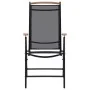 Folding garden chairs 2 units aluminum and black textilene by , Garden chairs - Ref: Foro24-41732, Price: 162,33 €, Discount: %