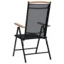 Folding garden chairs 2 units aluminum and black textilene by , Garden chairs - Ref: Foro24-41732, Price: 162,33 €, Discount: %
