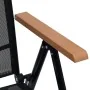 Folding garden chairs 2 units aluminum and black textilene by , Garden chairs - Ref: Foro24-41732, Price: 162,33 €, Discount: %