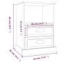 Weißer Nachttisch 43x36x60 cm von , Nachttische - Ref: Foro24-816328, Preis: 65,61 €, Rabatt: %