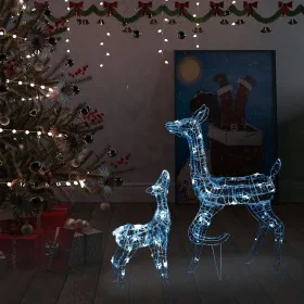 Family of Christmas reindeer in cold white acrylic with 160 LEDs by , Christmas lights - Ref: Foro24-329790, Price: 113,69 €,...