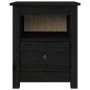 Mesita de noche madera maciza de pino negra 40x35x49 cm de , Mesitas de noche - Ref: Foro24-813717, Precio: 49,85 €, Descuent...
