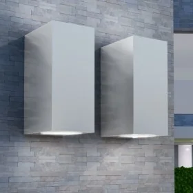 Outdoor wall lamp 2 units square upward/downward by , Outdoor lighting - Ref: Foro24-42409, Price: 32,26 €, Discount: %