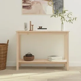 Solid pine wood console table 110x40x80 cm by , Side tables - Ref: Foro24-822282, Price: 82,46 €, Discount: %