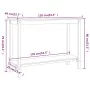 Solid pine wood console table 110x40x80 cm by , Side tables - Ref: Foro24-822282, Price: 82,46 €, Discount: %