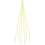 Weihnachtsbaum auf Fahnenmast 108 warmweiße LED 180cm von , Weihnachtsbeleuchtung - Ref: Foro24-343518, Preis: 15,58 €, Rabat...