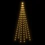 Weihnachtsbaum auf Fahnenmast 108 warmweiße LED 180cm von , Weihnachtsbeleuchtung - Ref: Foro24-343518, Preis: 15,58 €, Rabat...