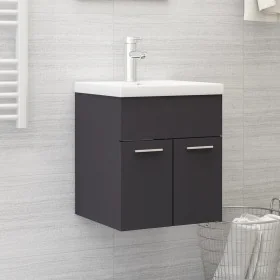 Waschbeckenunterschrank aus grauem Sperrholz, 41x38,5x46 cm. von , Badezimmermöbel - Ref: Foro24-804640, Preis: 34,56 €, Raba...