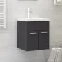 Armario para lavabo madera contrachapada gris 41x38,5x46 cm de , Muebles de baño - Ref: Foro24-804640, Precio: 34,56 €, Descu...
