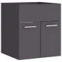 Waschbeckenunterschrank aus grauem Sperrholz, 41x38,5x46 cm. von , Badezimmermöbel - Ref: Foro24-804640, Preis: 34,56 €, Raba...