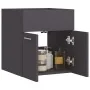 Armario para lavabo madera contrachapada gris 41x38,5x46 cm de , Muebles de baño - Ref: Foro24-804640, Precio: 34,56 €, Descu...
