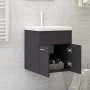 Plywood gray sink cabinet 41x38.5x46 cm by , Bathroom furniture - Ref: Foro24-804640, Price: 34,56 €, Discount: %