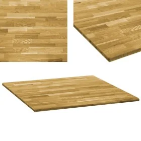 Solid oak wood square table top 23 mm thick 80x80 cm by , Table tops - Ref: Foro24-245988, Price: 148,58 €, Discount: %