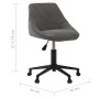 Dunkelgraues Samt-Drehstuhles für Esszimmer von , Essstühle - Ref: Foro24-3089033, Preis: 95,30 €, Rabatt: %