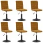 Drehstühle für Esszimmer, 6 Stück, braunes Samtgewebe. von , Essstühle - Ref: Foro24-3089298, Preis: 325,33 €, Rabatt: %