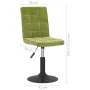 Drehbare Esszimmerstühle, 4 Stück, aus hellgrünem Samt. von , Essstühle - Ref: Foro24-3089291, Preis: 227,15 €, Rabatt: %