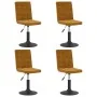 Drehbare Esszimmerstühle, 4 Stück, braunes Samtgewebe. von , Essstühle - Ref: Foro24-3089287, Preis: 217,96 €, Rabatt: %